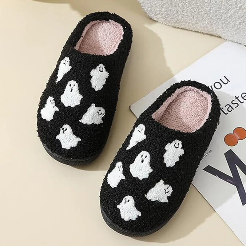 Halloween Ghost Plush Slippers - Image 11