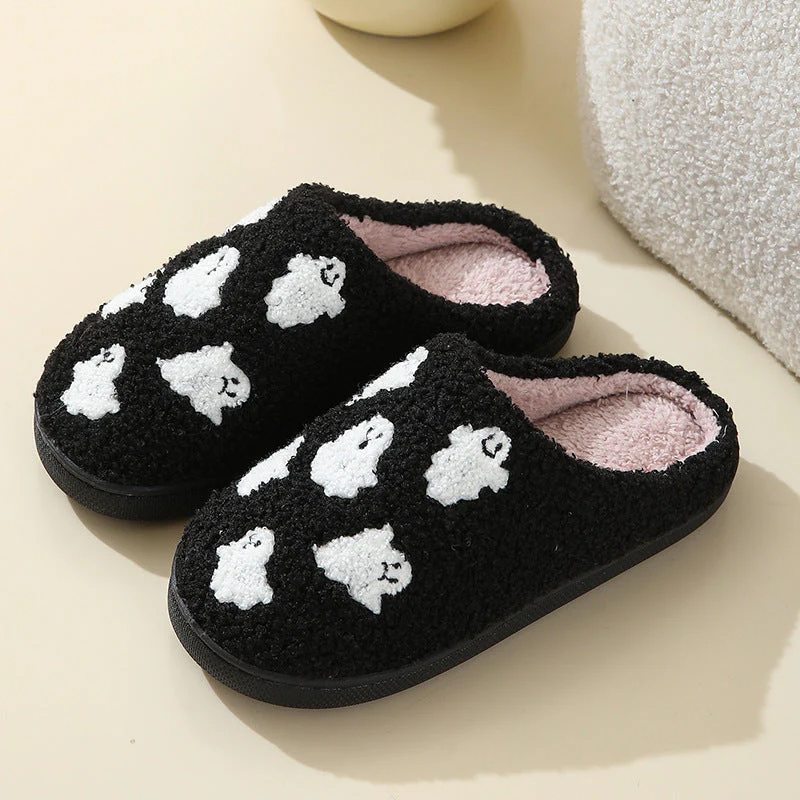 Halloween Ghost Plush Slippers - Image 12