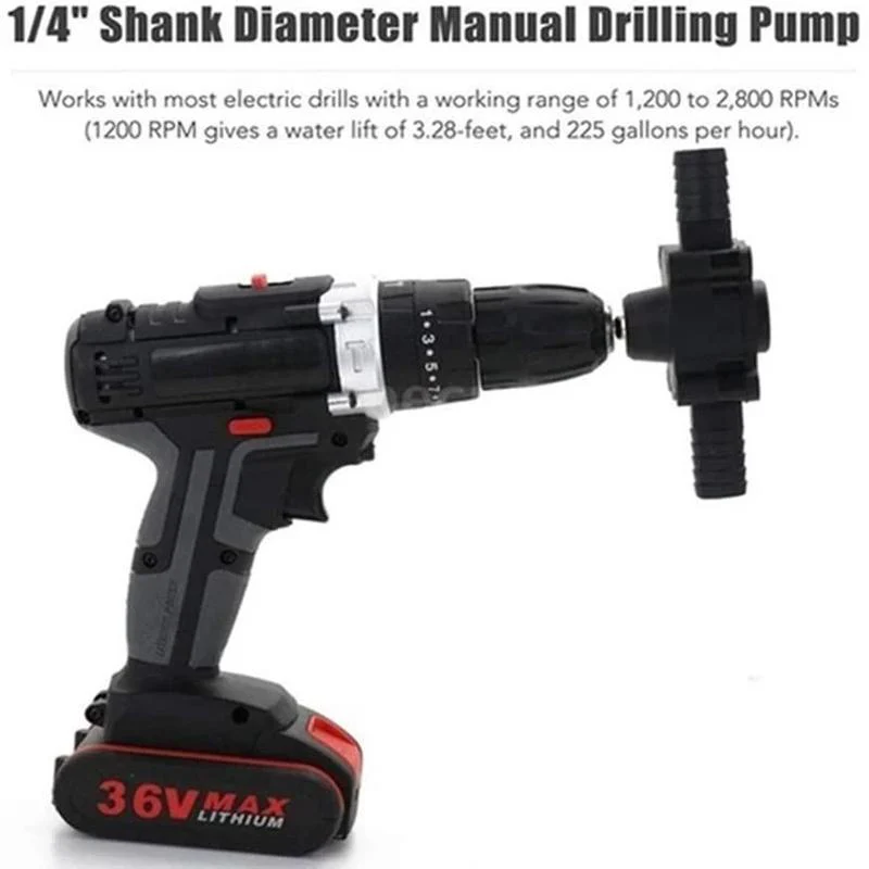 Hand Electric Drill Drive Self Priming Water Transfer Pump - Image 4