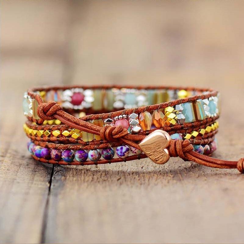 Handmade Natural Stone Wrap Bracelet - Image 6