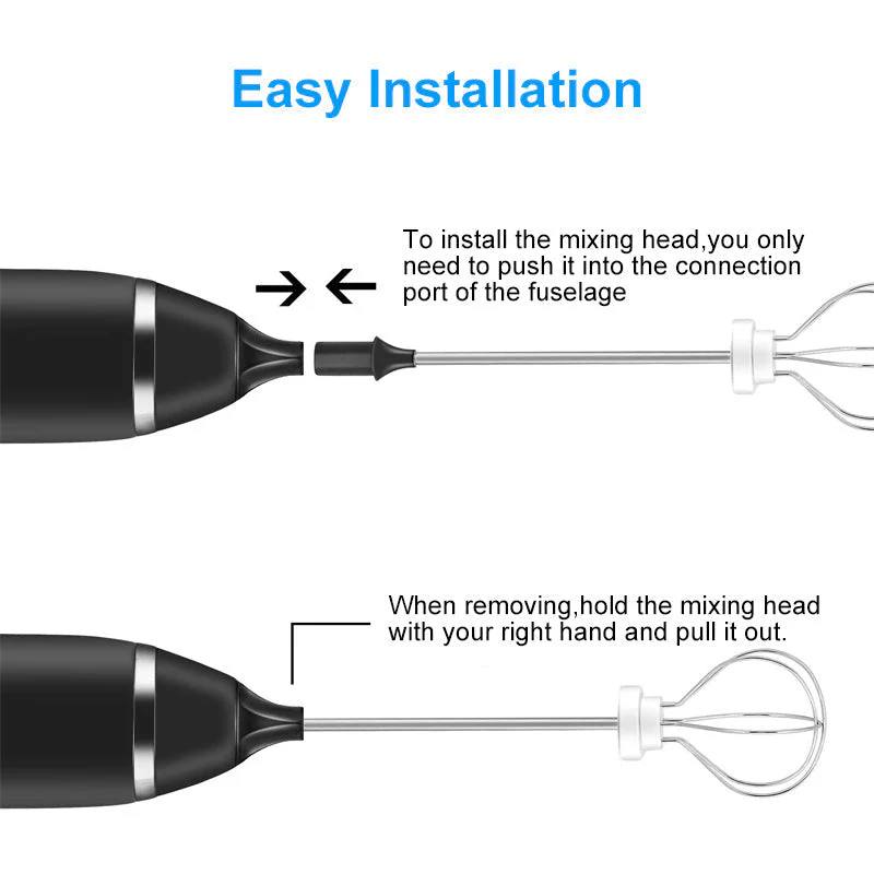 Handheld 2 in 1 Electric Mini Frother & Whisk - Image 4
