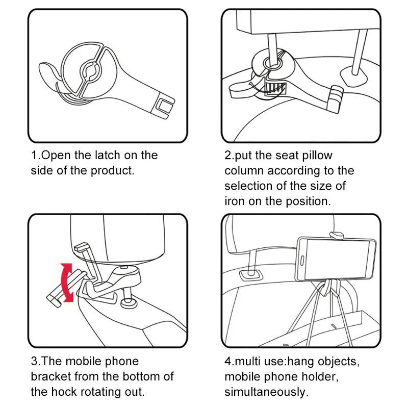 Headrest Bracket Car Hook - Image 7