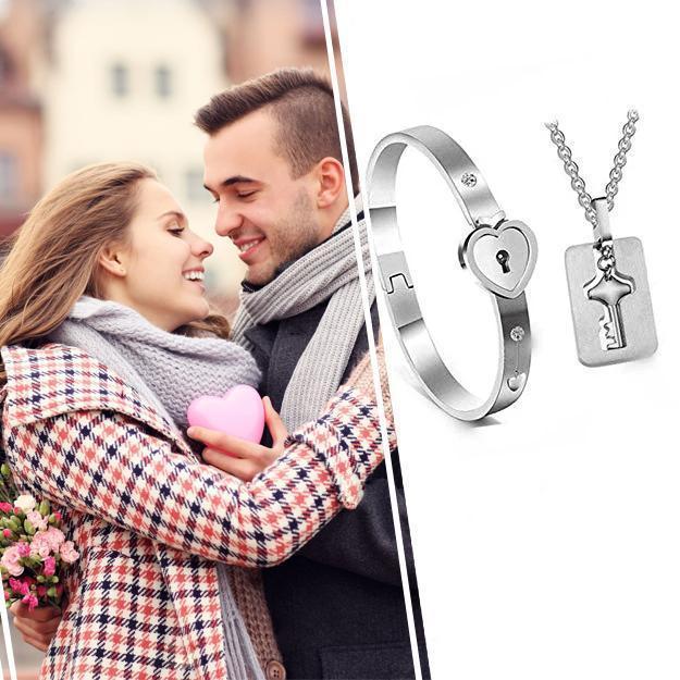 Heart Lock Bracelet & Necklace - Image 11