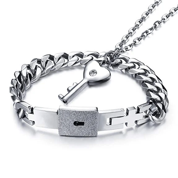 Heart Lock Bracelet & Necklace - Image 3