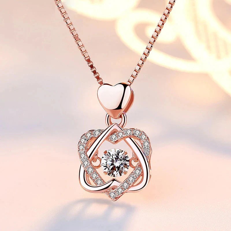 Heart necklace Set with rose - Image 10