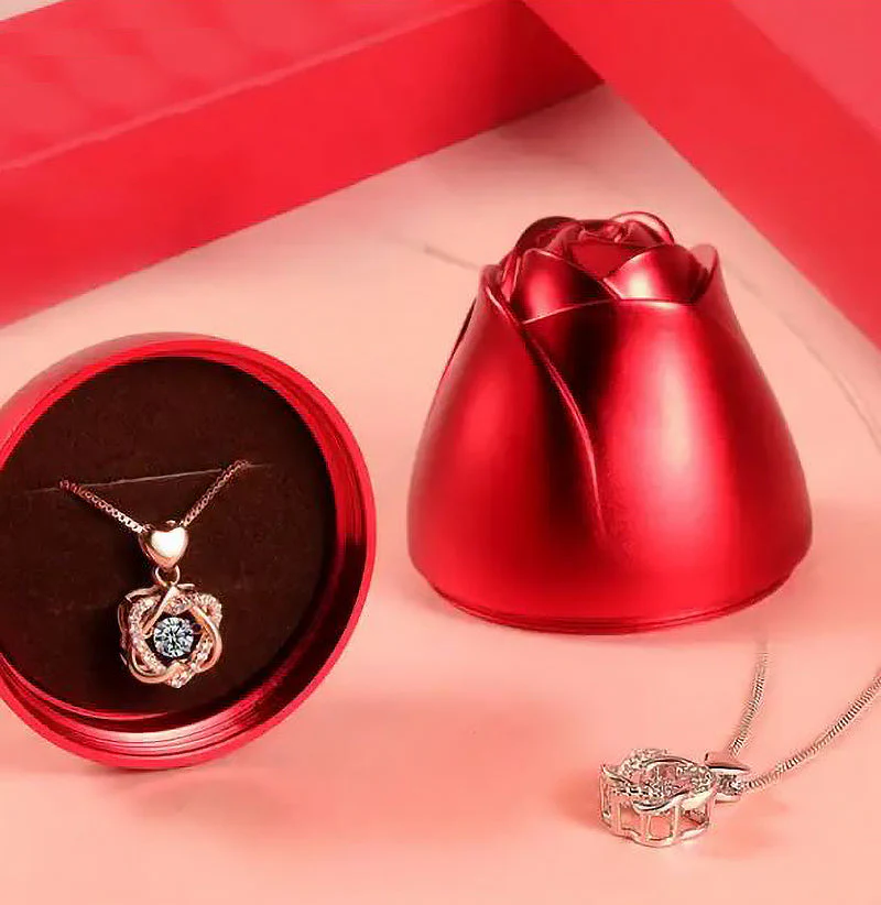Heart necklace Set with rose - Image 11