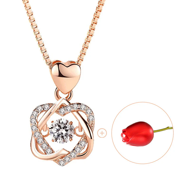 Heart necklace Set with rose - Image 15
