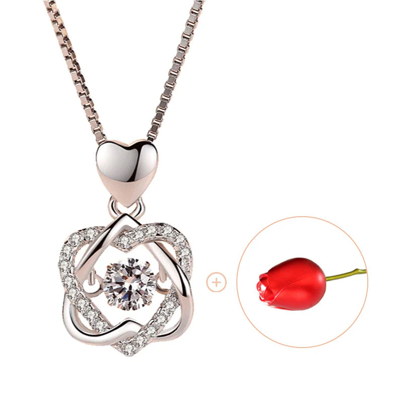 Heart necklace Set with rose - Image 16