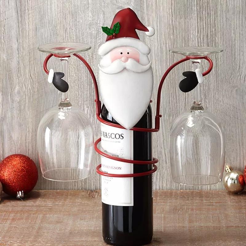 (🎅Early Christmas Sale - 50% Off🎅) Holiday Wine Bottle & Glass Holders - Image 3