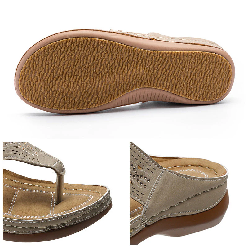 Hollow Rhinestone Sandals - Image 5