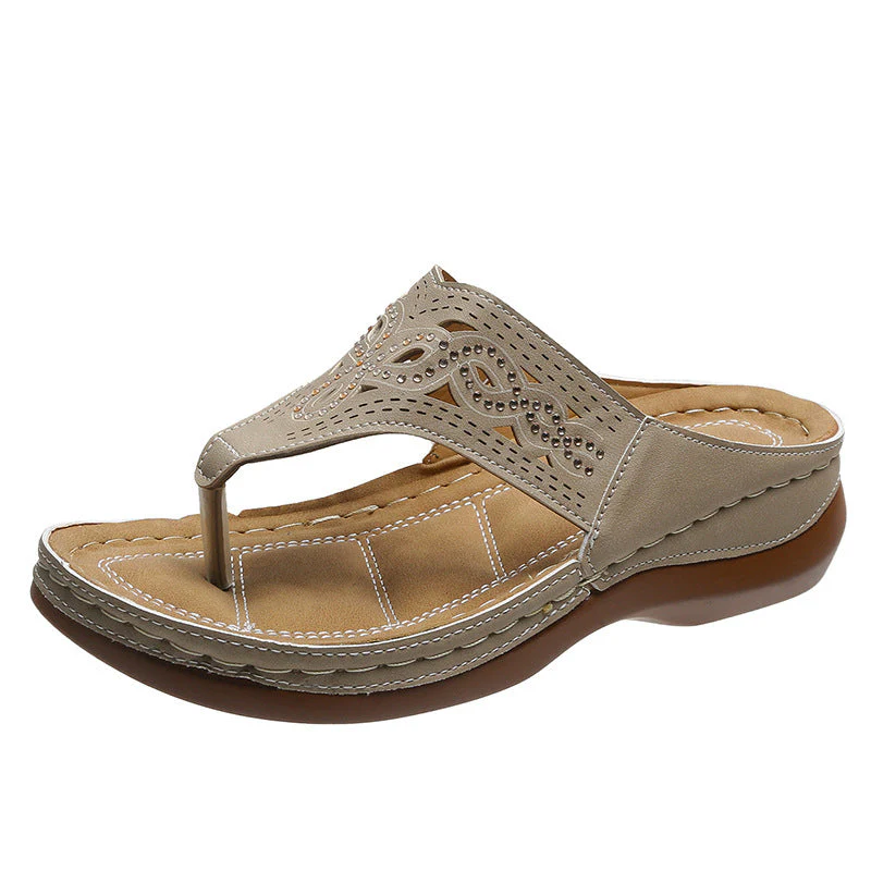 Hollow Rhinestone Sandals - Image 8