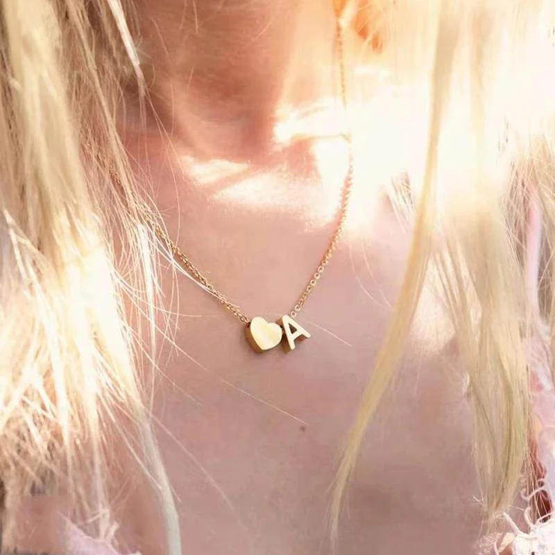 Initial Heart Necklace - Image 3