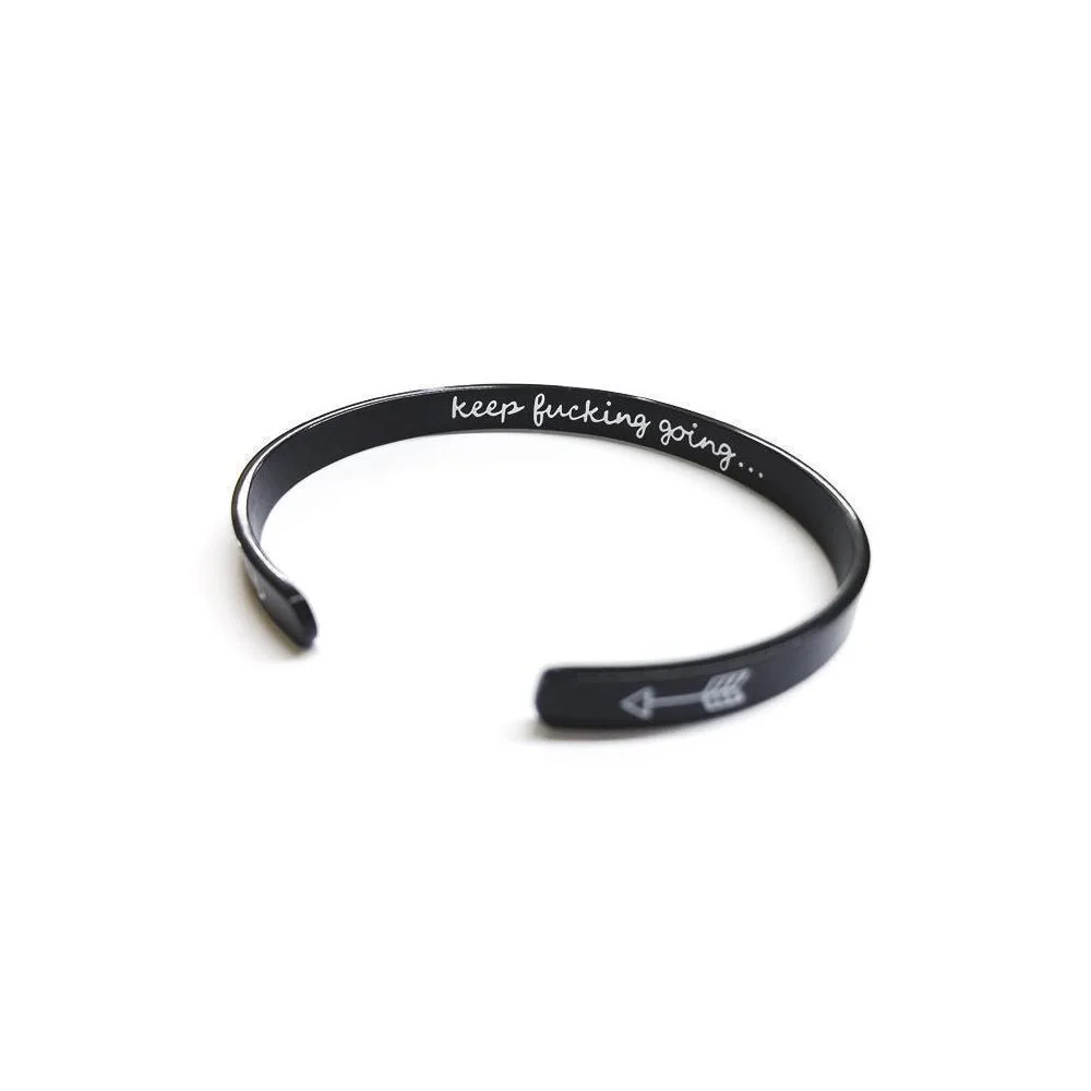 Inner Engraved Inspirational Cuff Bracelet Bangle - Image 4