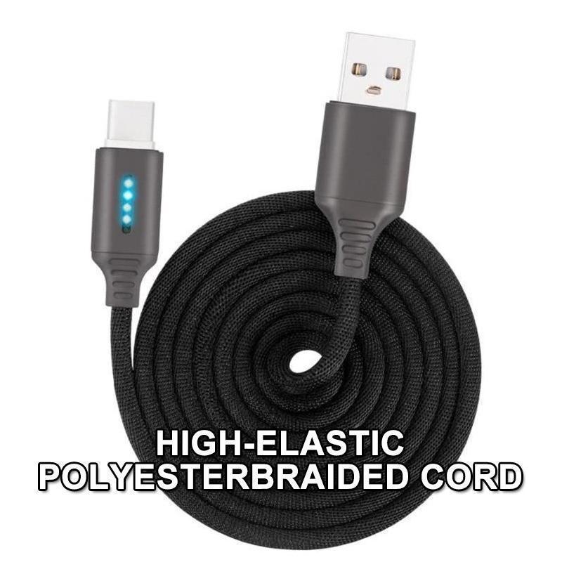 Auto Cut-off Fast Charging Nylon Cable For Android, IOS&Typ C - Image 3
