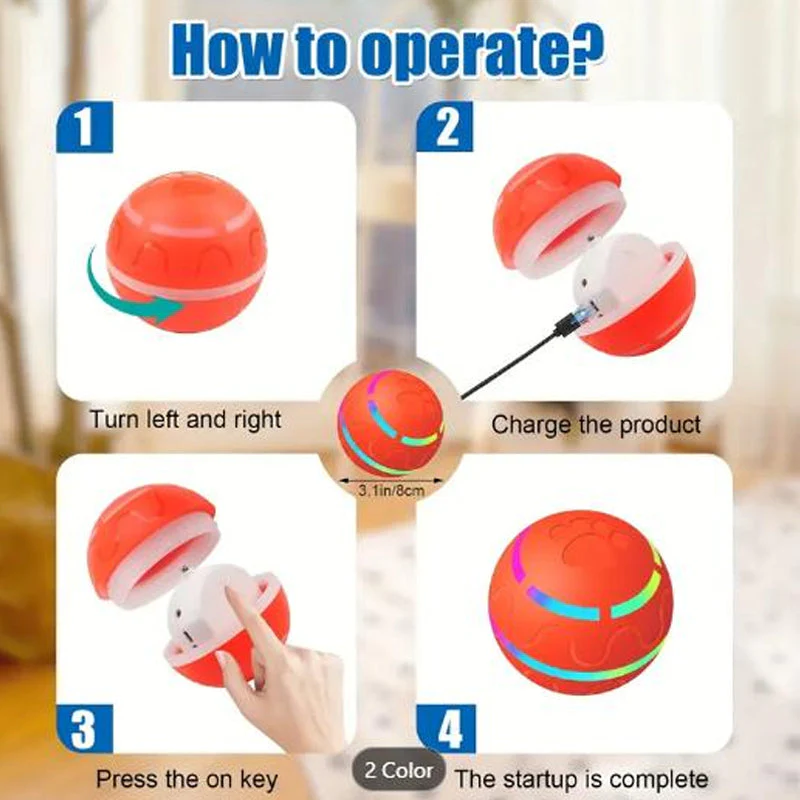 Interactive Automatic Moving Toys With LED Flash Ball - Image 10
