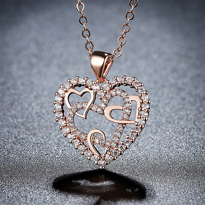 Interlocking Hearts Necklace - Image 3