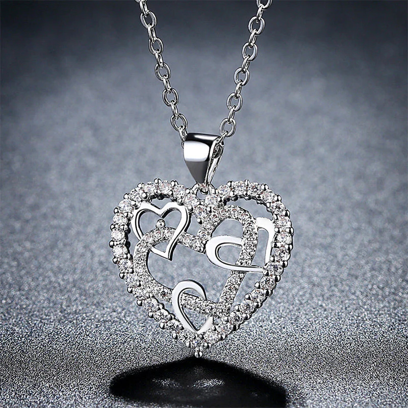 Interlocking Hearts Necklace - Image 4