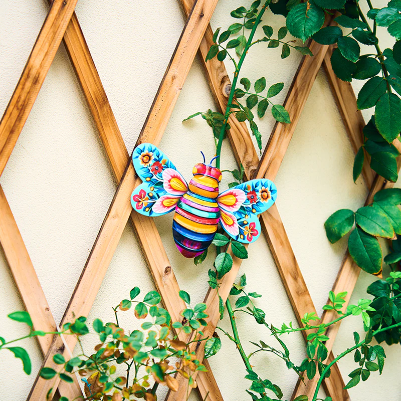 Iron Bee Art Sculpture Hanging Wall Decorations for Garden - Image 20