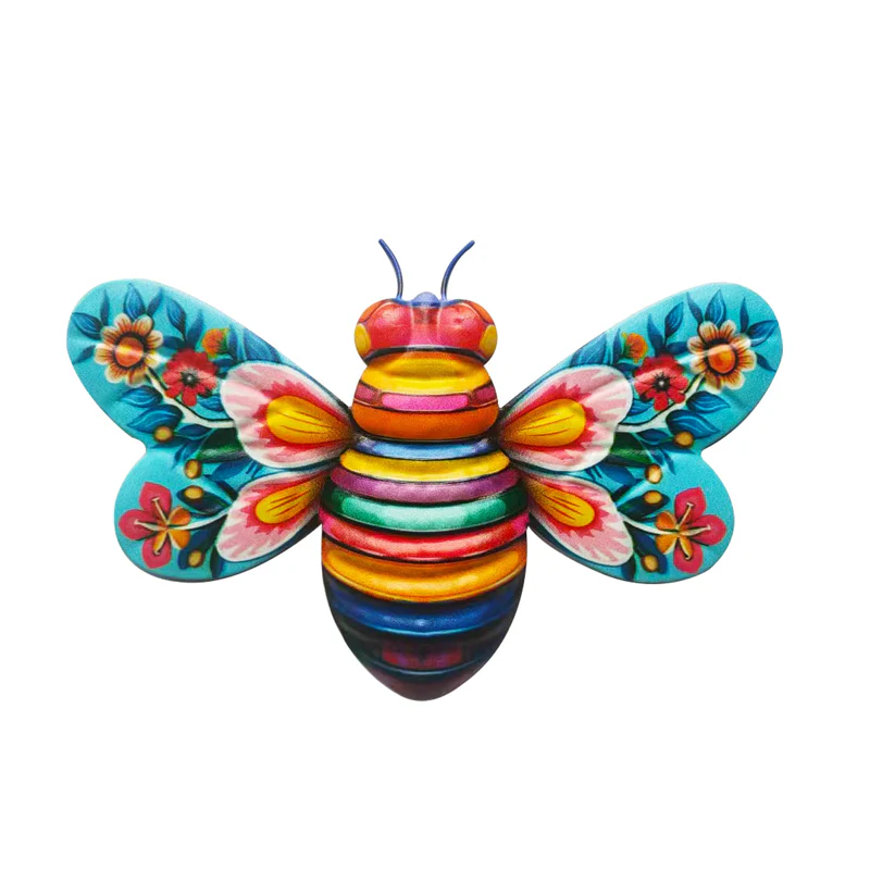 Iron Bee Art Sculpture Hanging Wall Decorations for Garden - Image 22