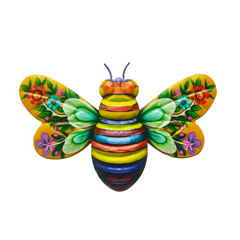 Iron Bee Art Sculpture Hanging Wall Decorations for Garden - Image 25