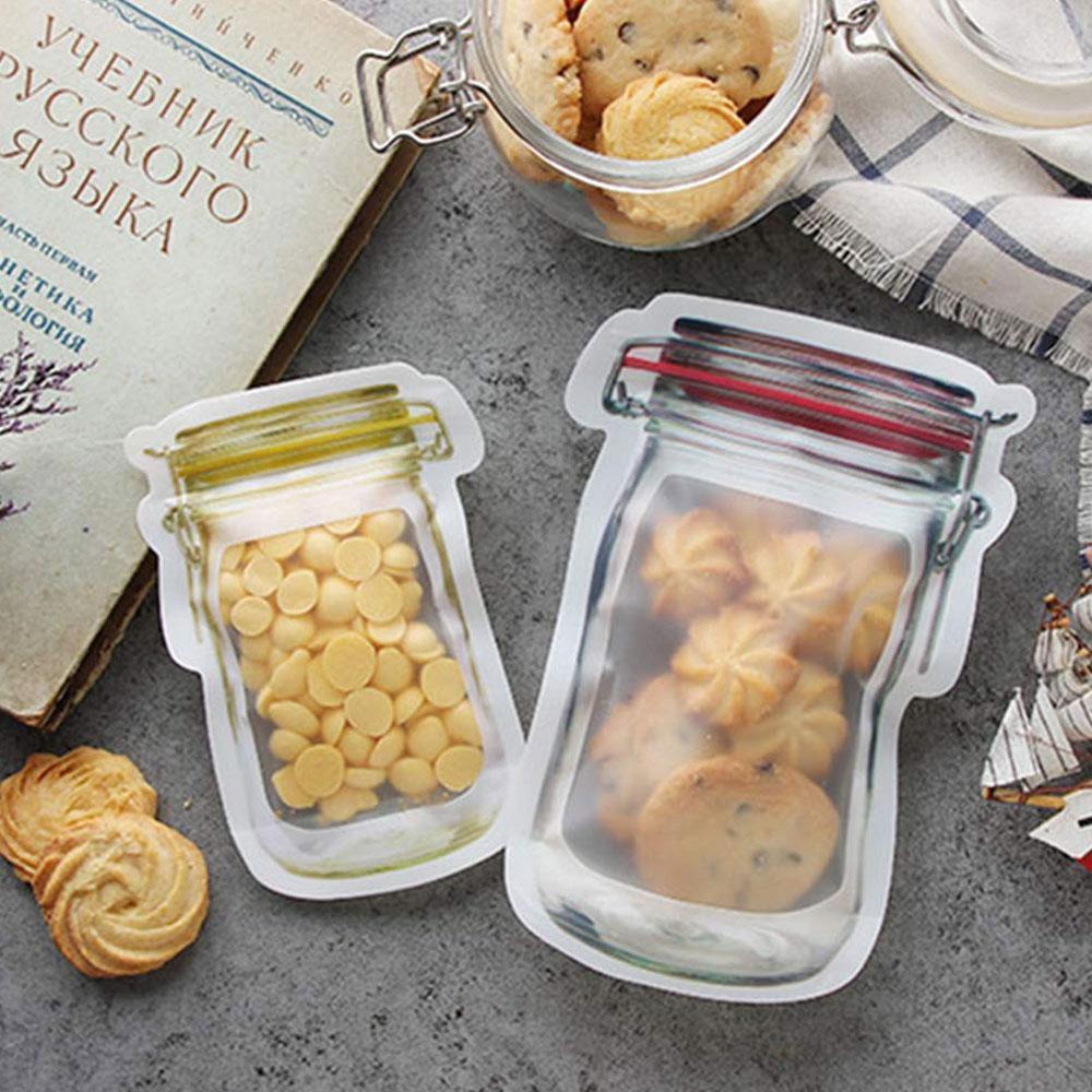 Jar Zipper Bags, set of 5 - Image 2