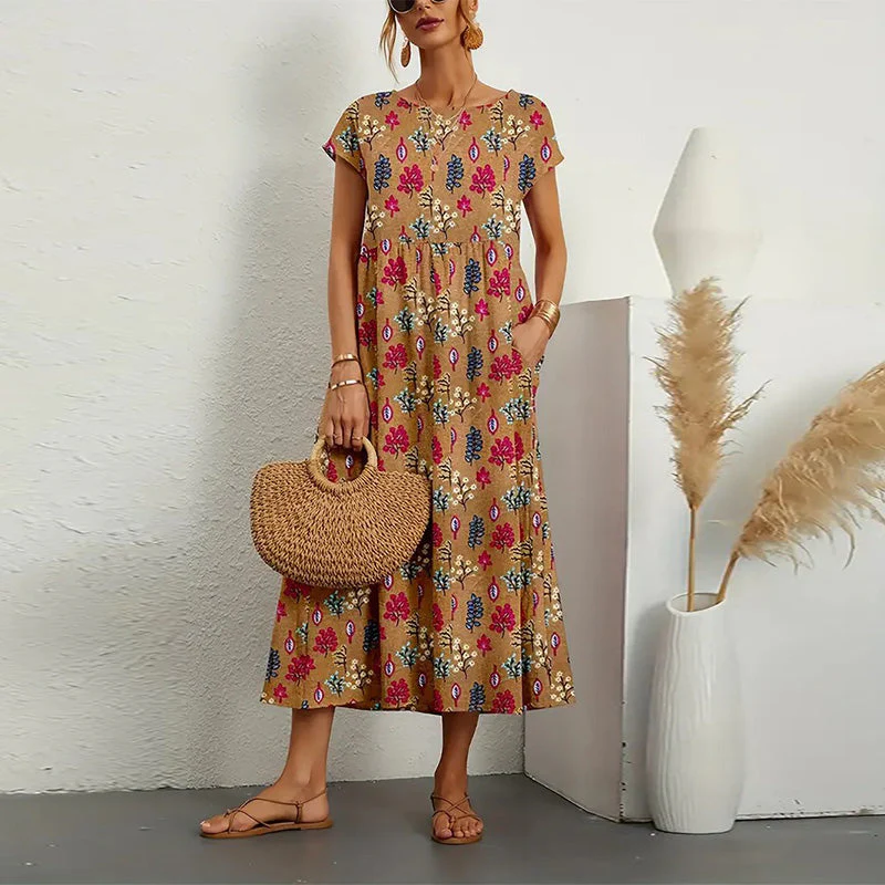 Ladies Loose Printed Summer Dress - Image 12