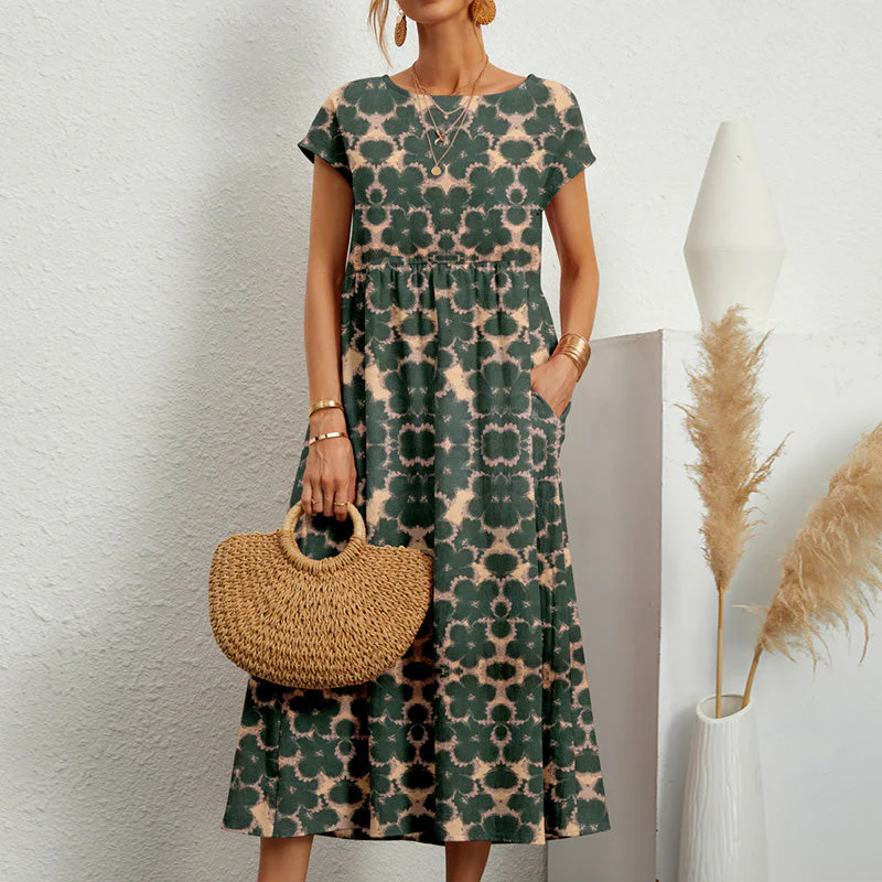 Ladies Loose Printed Summer Dress - Image 13