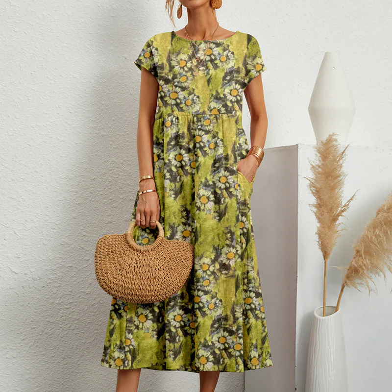 Ladies Loose Printed Summer Dress - Image 9