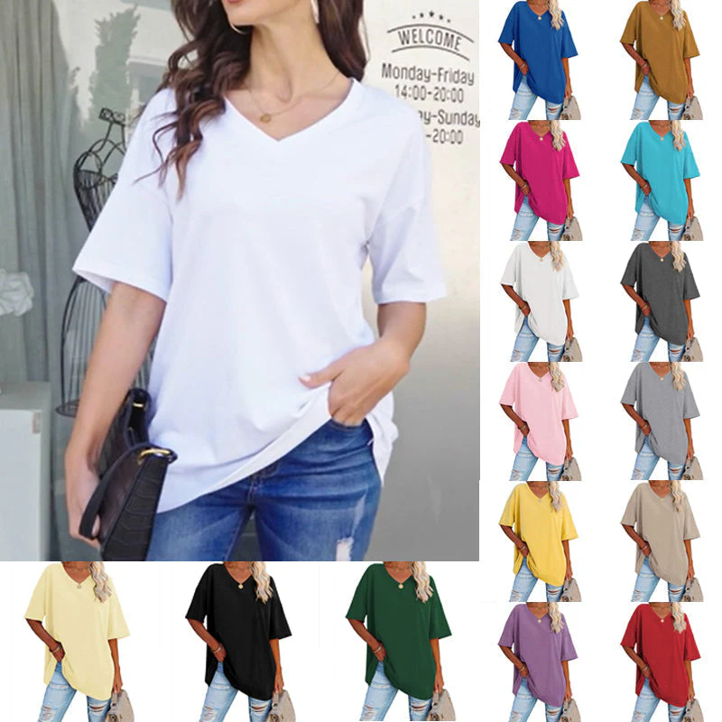 Ladies V-Neck T-Shirt - Image 4