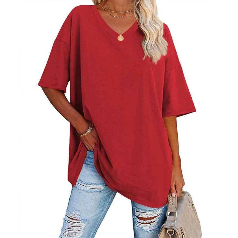 Ladies V-Neck T-Shirt - Image 6