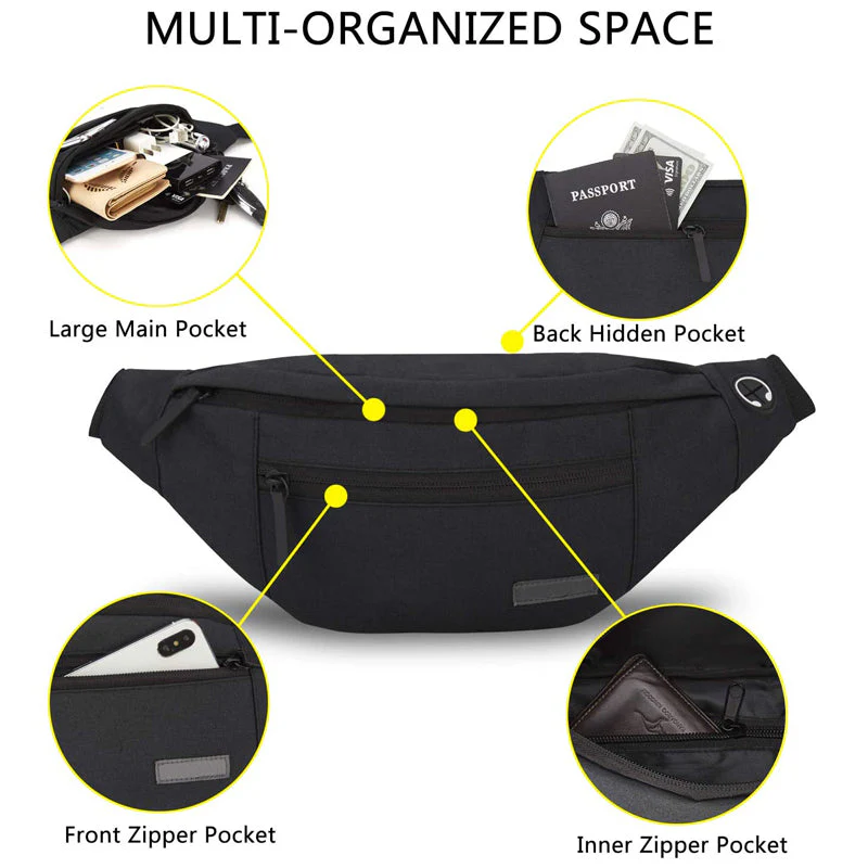 Large Crossbody Fanny Pack Belt Bag - Image 4