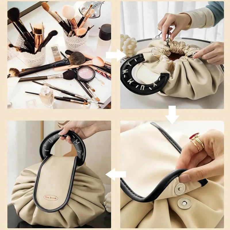 Lazy Drawstring Makeup Fashion Handbag - Image 4