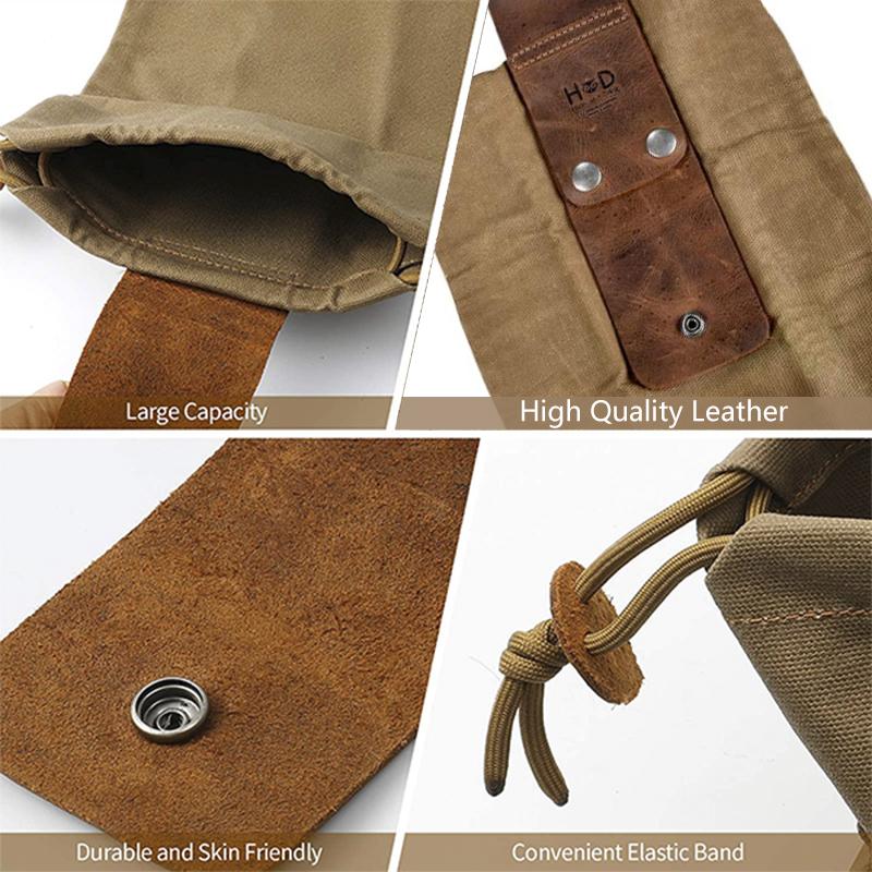 Leather and canvas bushcraft bag - Image 6