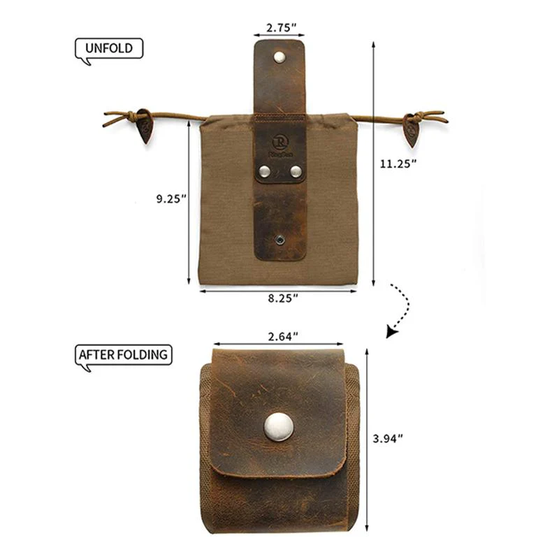 Leather and canvas bushcraft bag - Image 8