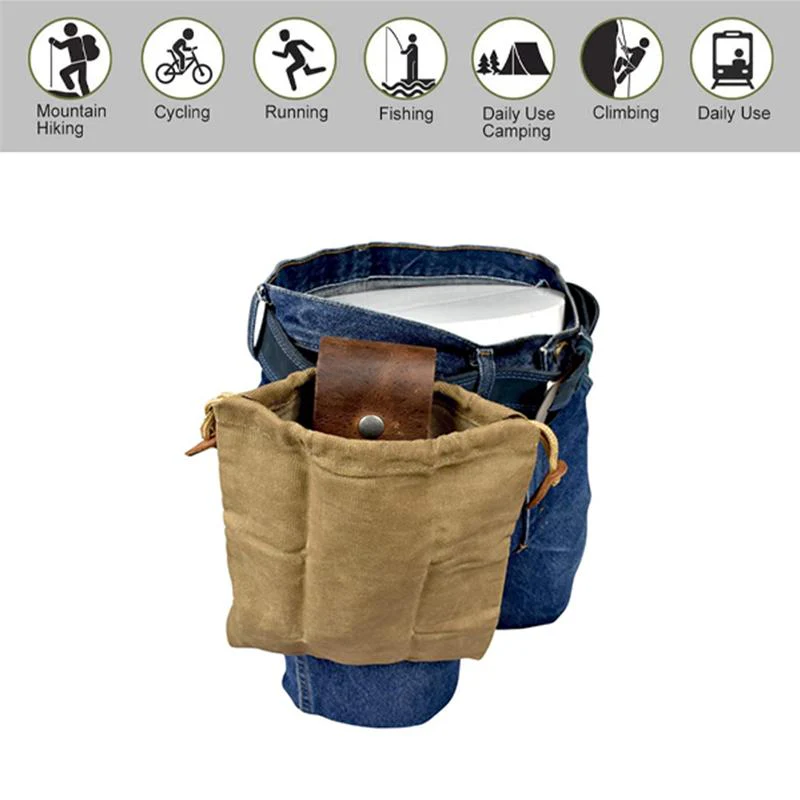 Leather and canvas bushcraft bag - Image 9