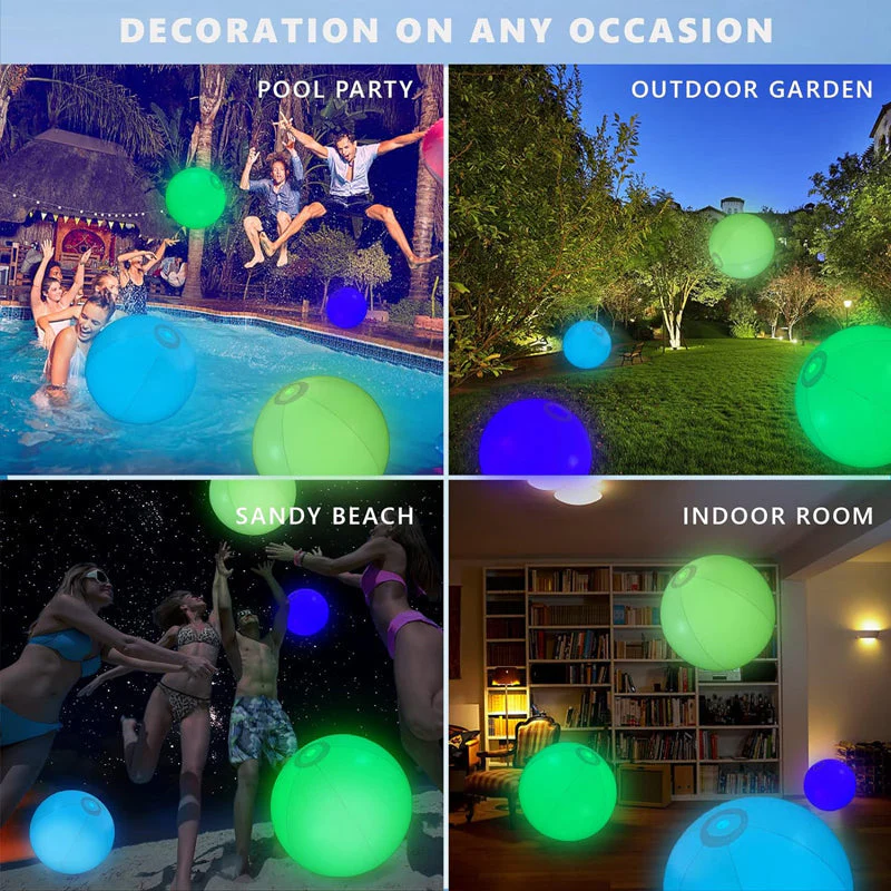 LED Light 16 Colors Luminous Beach Ball - Image 9