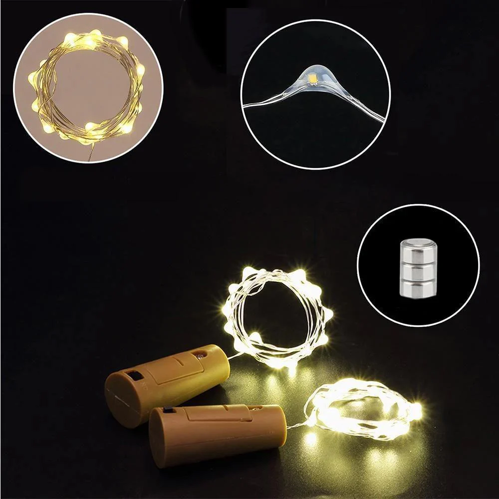 LED Wine Bottle Lights Cork Night Light DIY Decor Lift - 5/10PCS - Image 10