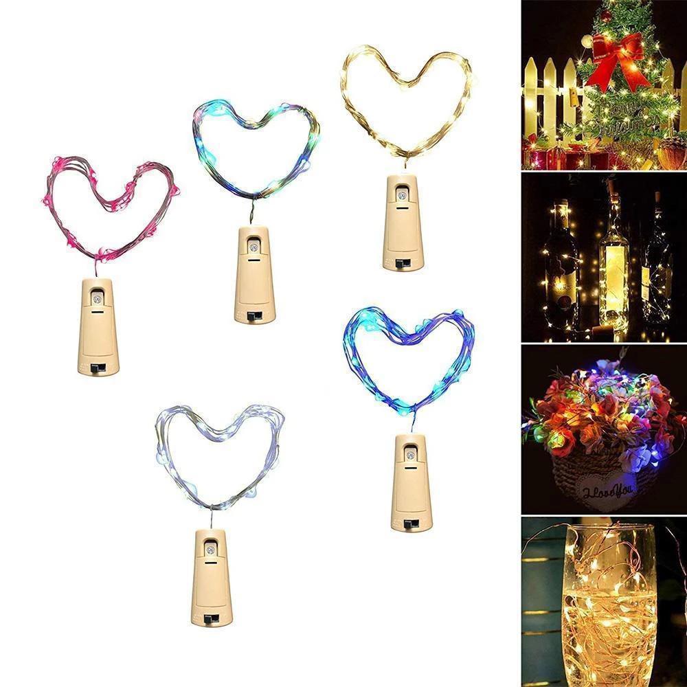 LED Wine Bottle Lights Cork Night Light DIY Decor Lift - 5/10PCS - Image 11