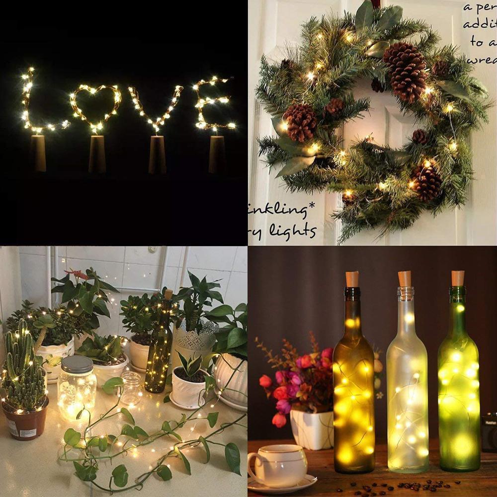 LED Wine Bottle Lights Cork Night Light DIY Decor Lift - 5/10PCS - Image 3