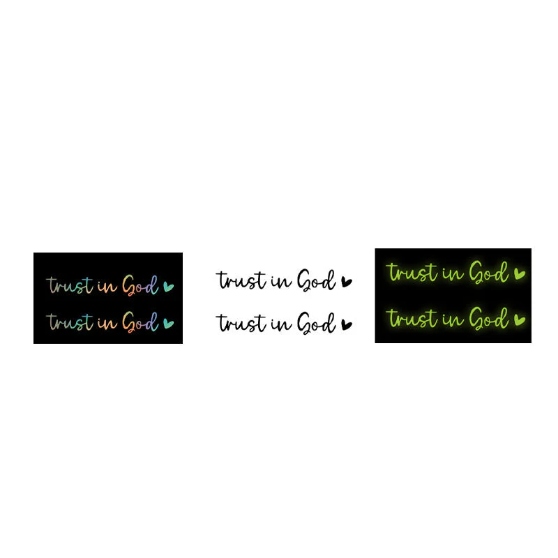 Letter & Heart Pattern Car Rearview Mirror Sticker - Image 16