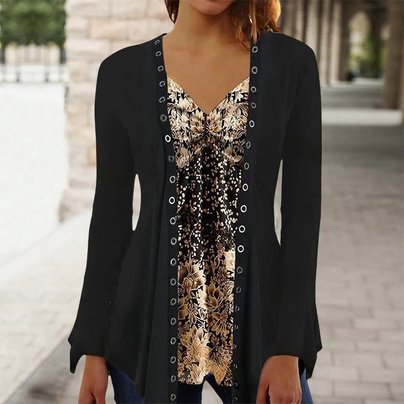Long Sleeve Top with Print - Image 11