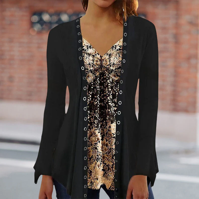 Long Sleeve Top with Print - Image 2