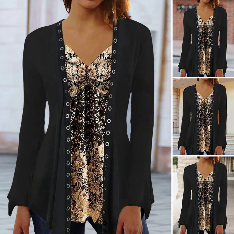 Long Sleeve Top with Print - Image 8