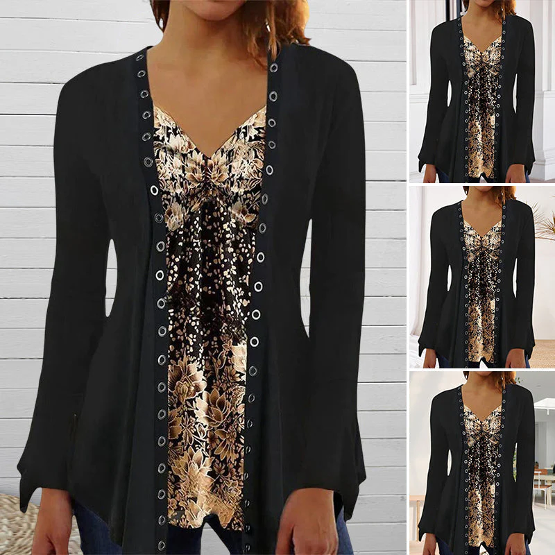 Long Sleeve Top with Print - Image 9