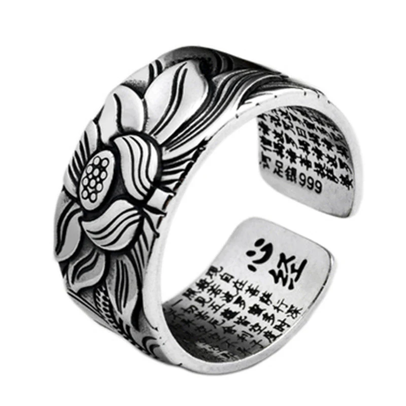 Lotus Ring with Heart Sutra - Image 8