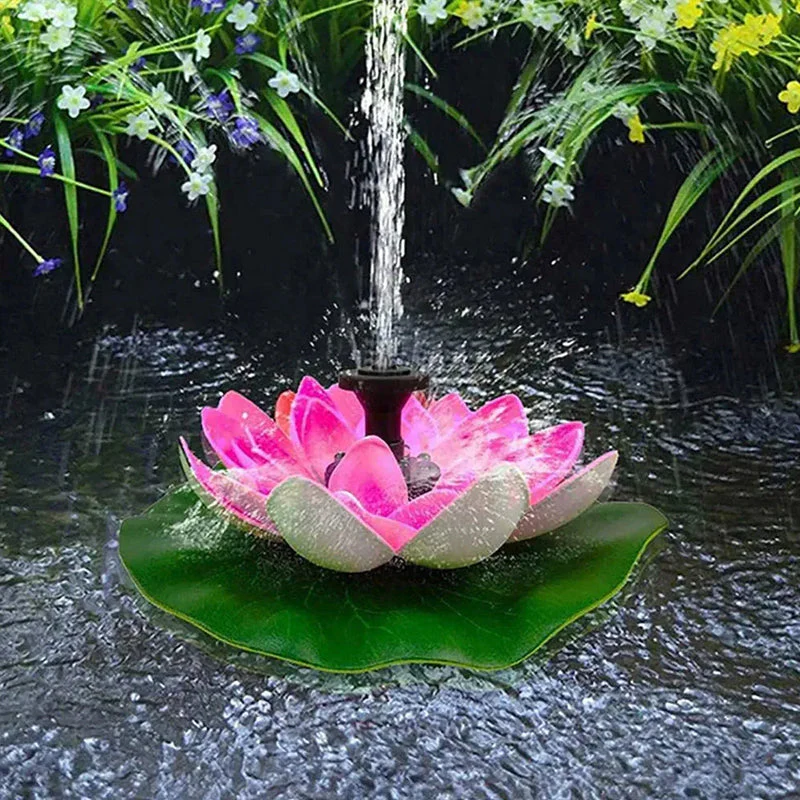 Lotus Shaped Solar Fountain Pond Decorative - Image 12