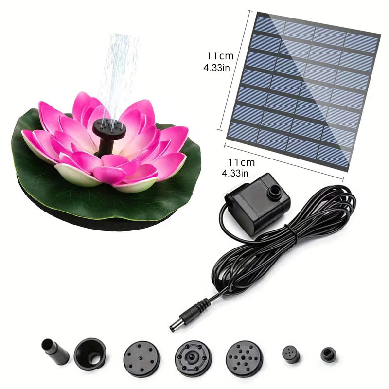 Lotus Shaped Solar Fountain Pond Decorative - Image 19