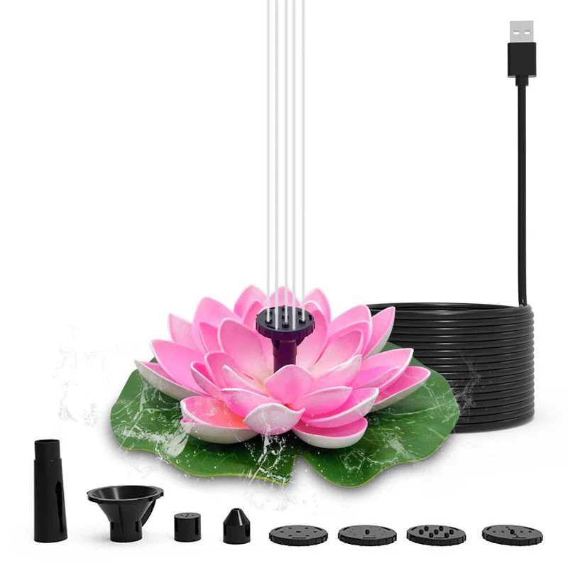 Lotus Shaped Solar Fountain Pond Decorative - Image 20