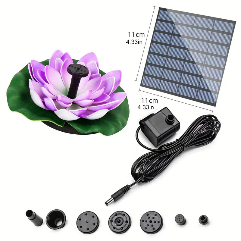Lotus Shaped Solar Fountain Pond Decorative - Image 23