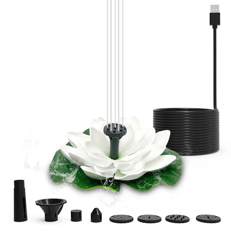 Lotus Shaped Solar Fountain Pond Decorative - Image 24
